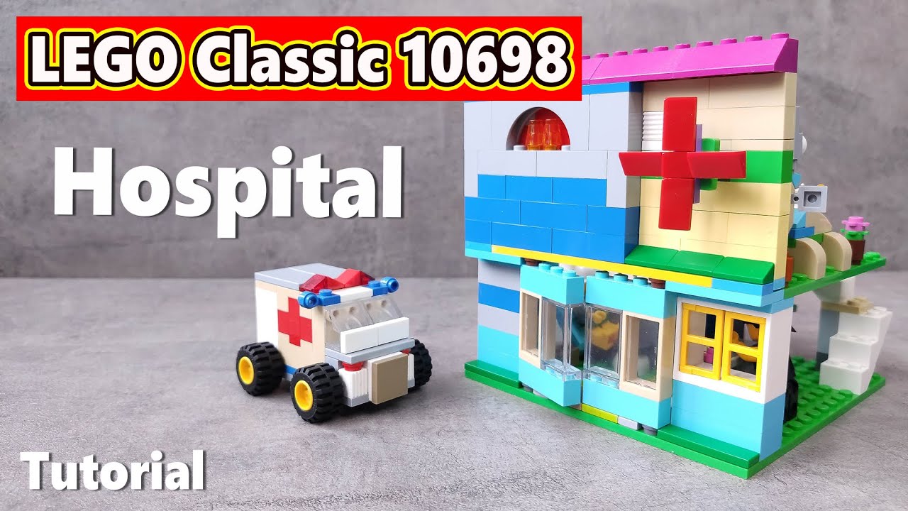 Lego Tutorial Ambulance and Hospital (moc) | LEGO Classic 10698