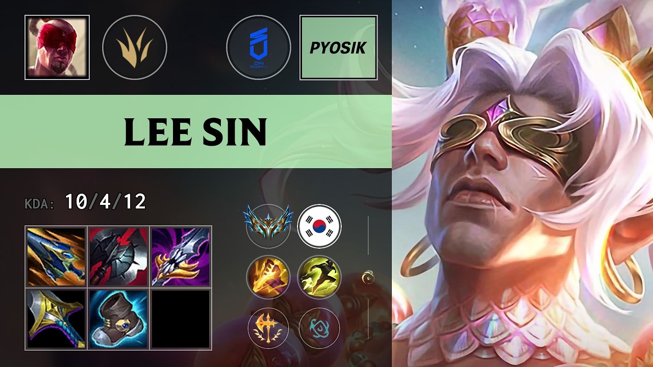(DNS Pyosik) Lee Sin Jungle vs Xin Zhao (OMG Juhan) - KR Challenger Patch 26.16