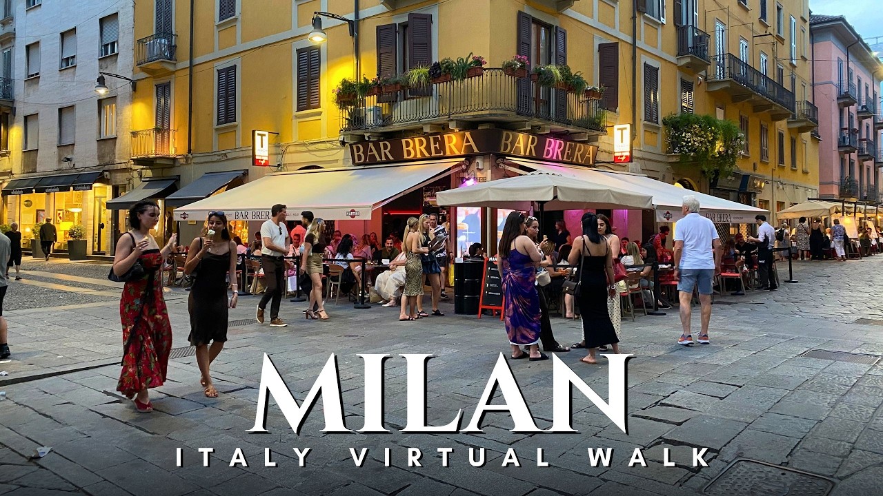 Milan, Italy 🇮🇹 Spring Evening Walk from Brera to San Babila &bull; 4K UHD
