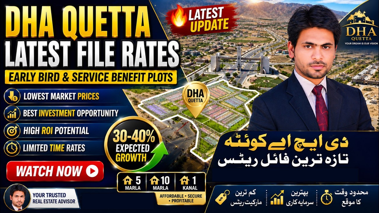 DHA Quetta Latest File Rates, Service Benefit Plots & Early Bird Market Investment Guide
