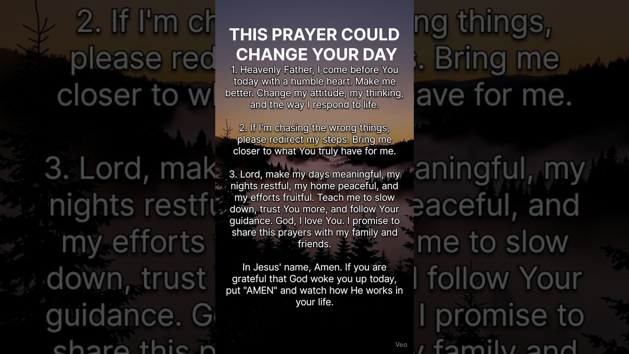 This Prayer Could Change Your Day | Start Your Morning With God