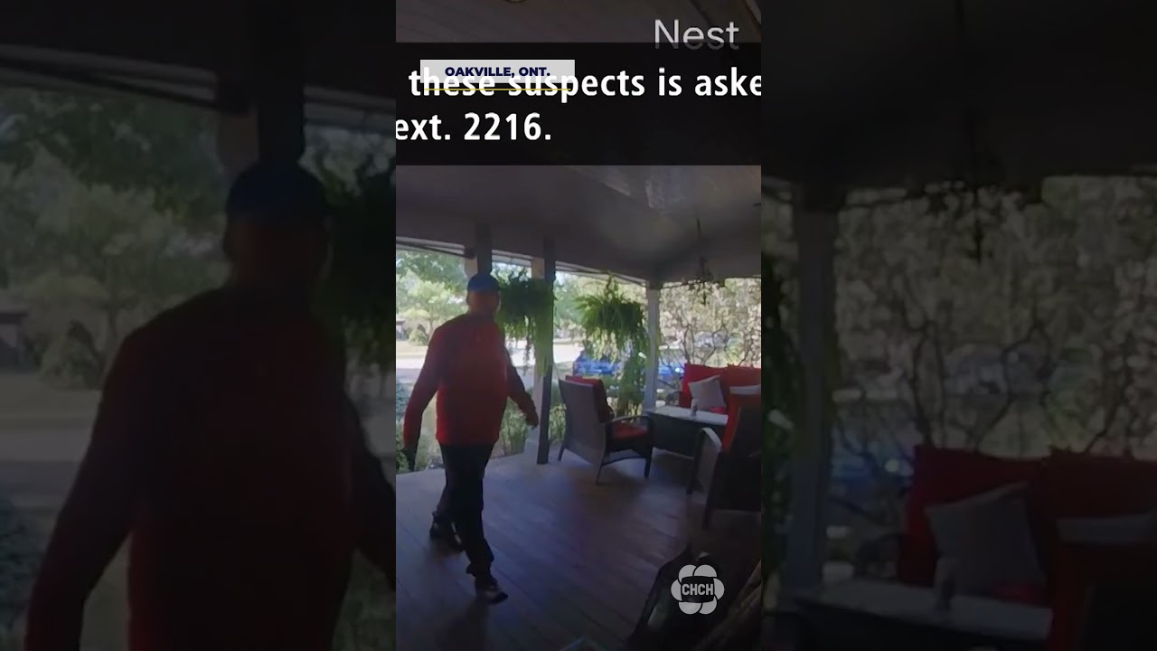 Police seek men caught on camera breaking into Oakville home #shorts