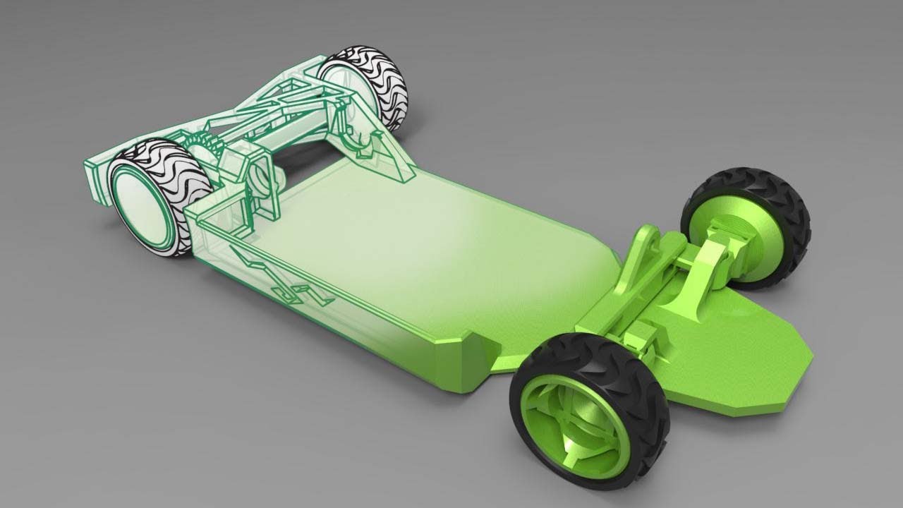 The Gamma 1.8 - An improved Print in Place RC Chassis