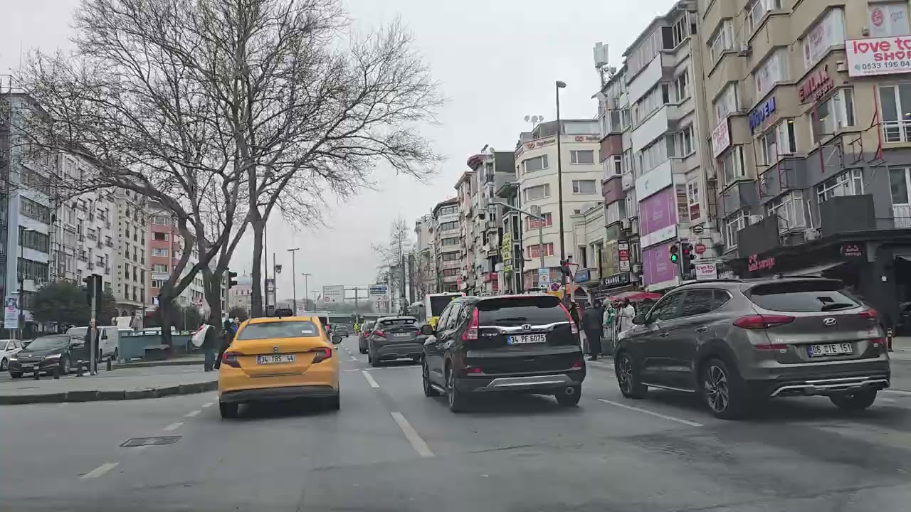 Taxi ride P1 to Taksim square Istanbul