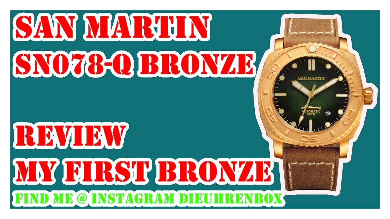 San Martin SN078-Q Bronze Diver in Panerai Case and my first Bronze Watch ever !!!