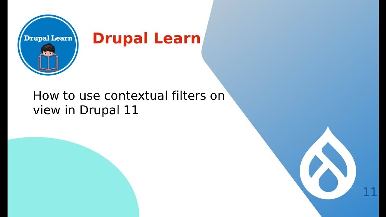 How to use contextual filters on a view in Drupal 11