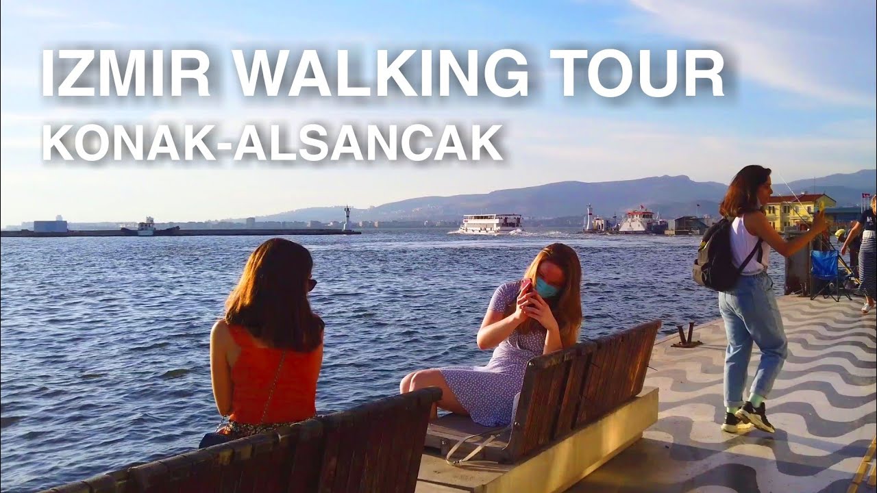 [4K] Izmir KONAK Walking Tour - Konak Pier to Alsancak | 🇹🇷 Turkey Travel 2021
