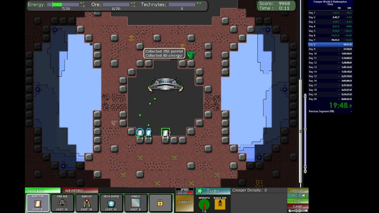 Creeper world 2 speedrun (story RTA) 2:33:42 world record