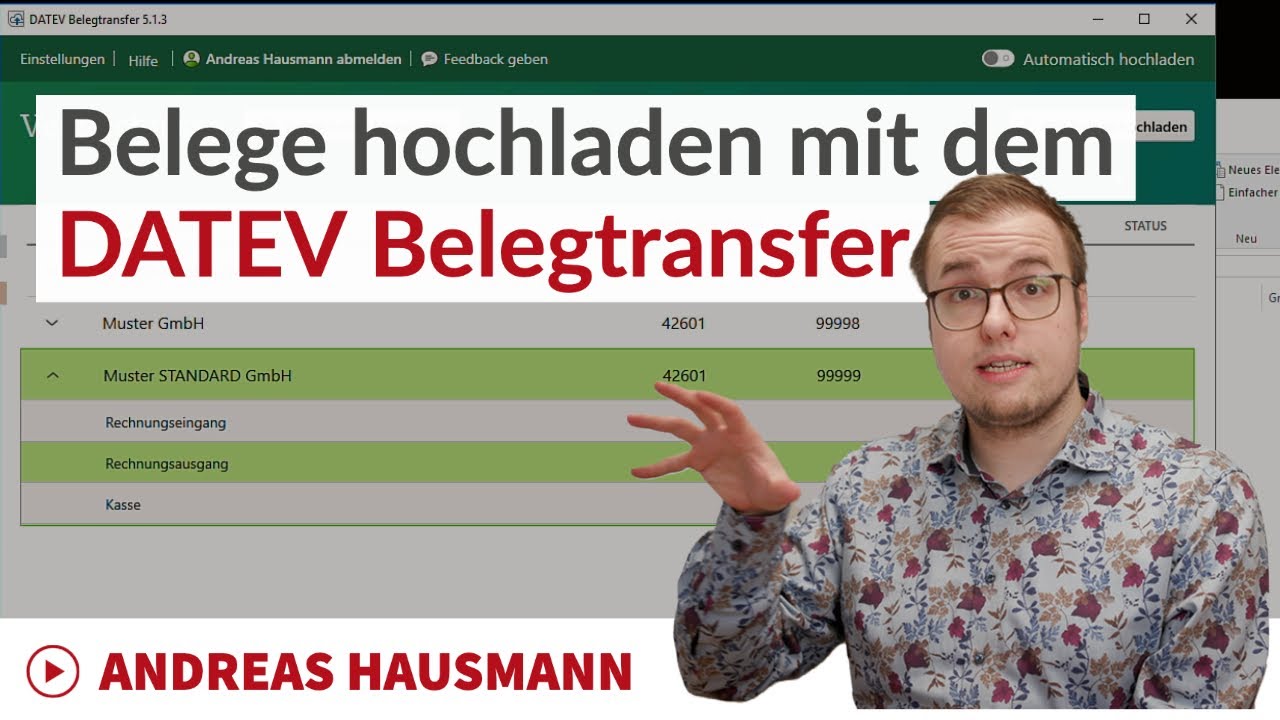 Neuer DATEV Belegtransfer - Belege hochladen in DATEV Unternehmen online