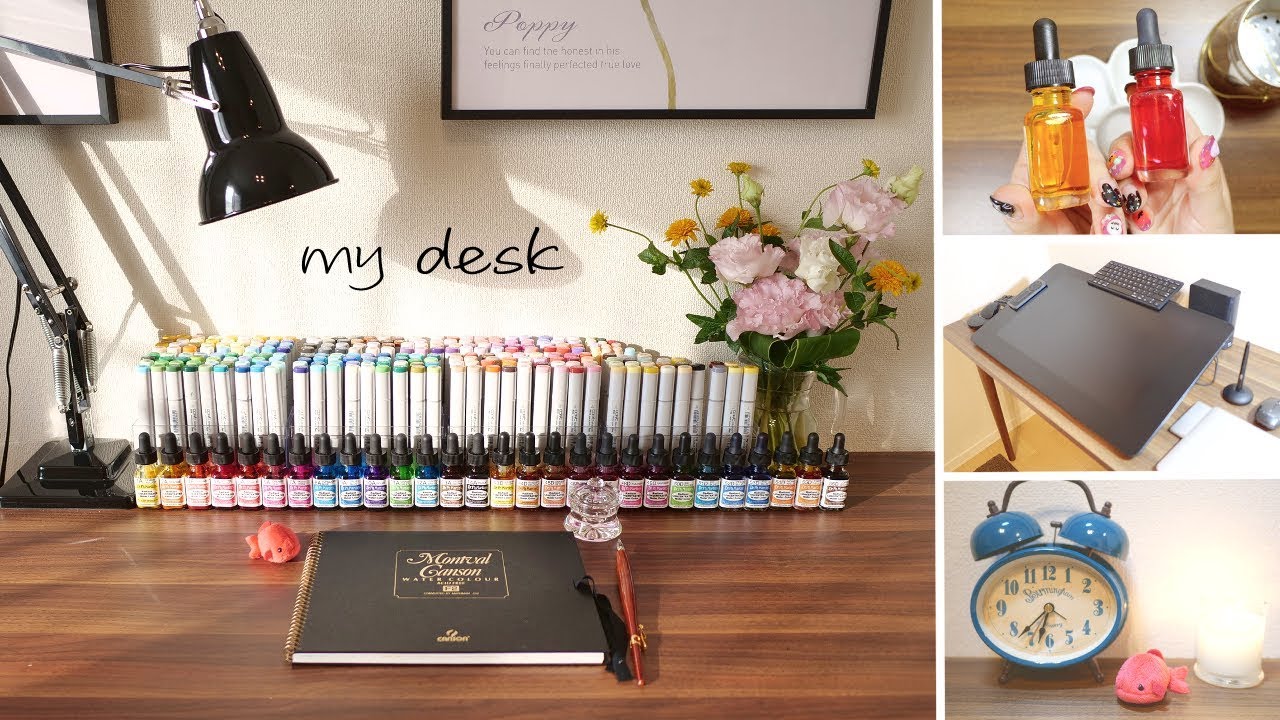 絵描きの机紹介＆画材紹介♪　※音声あり注意！　/　My desk tour