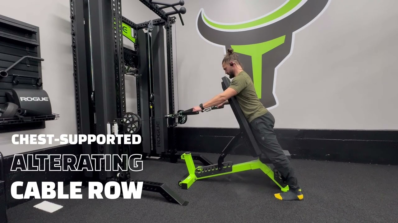 Chest-Supported Alternating Cable Row