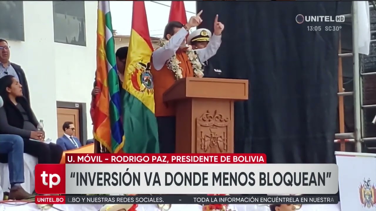 "Si llegan inversiones, ya no podemos bloquear", señala Paz en Potosí