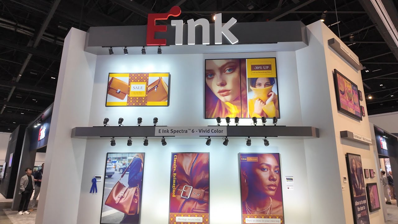 Экскурсия по стенду E Ink на выставке Display Week 2025: Spectra 6, Marquee 2s Refresh, 75-дюймов...