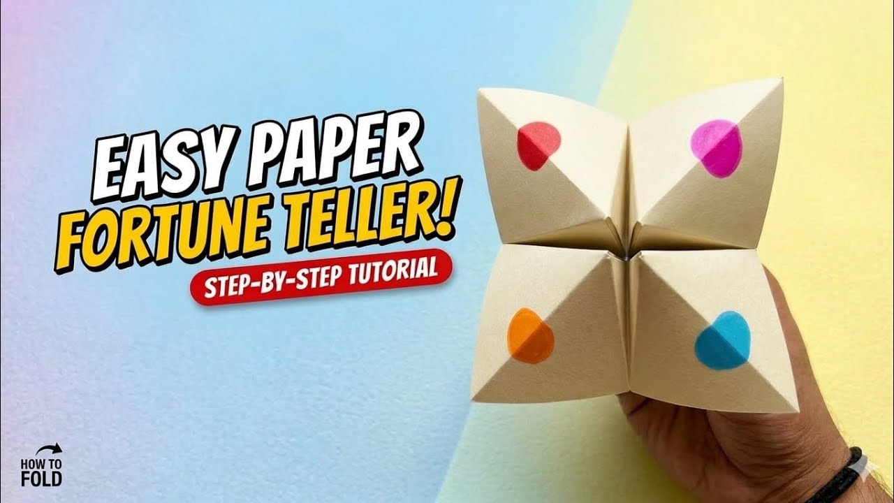ORIGAMI PAPER FORTUNE TELLER TUTORIAL STEP BY STEP EASY 
