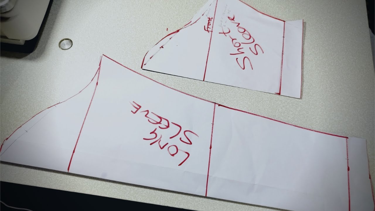 How to draft a Basic Sleeve pattern [Detailed]//Simple method.
