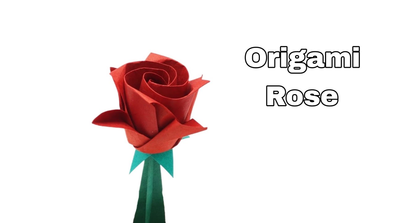 How to make an Origami rose !  Easy and Beautiful