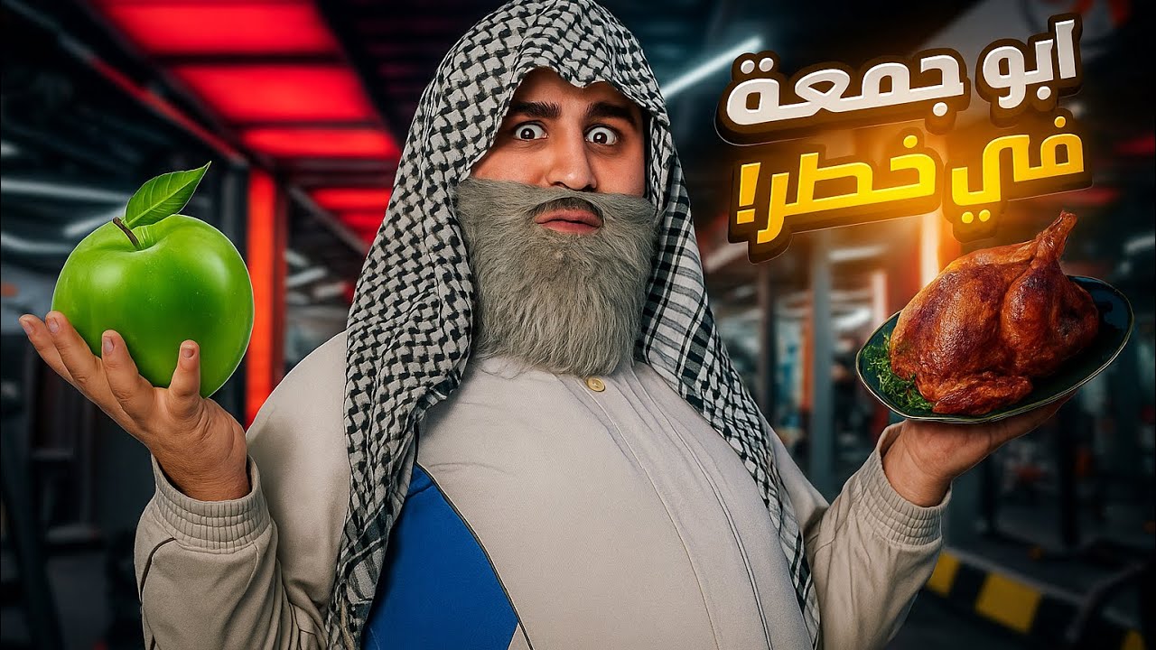 ابو جمعة قرر يعمل دايت&hellip;بس المفاجأة بالأخير 😂🍔🚫 / ليدر