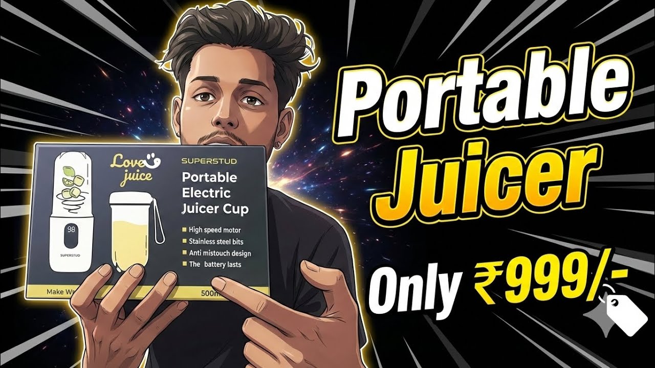 Best Portable Electric Juicer at ₹999 | Mini USB Rechargeable Blender Bottle #explorewithraman 