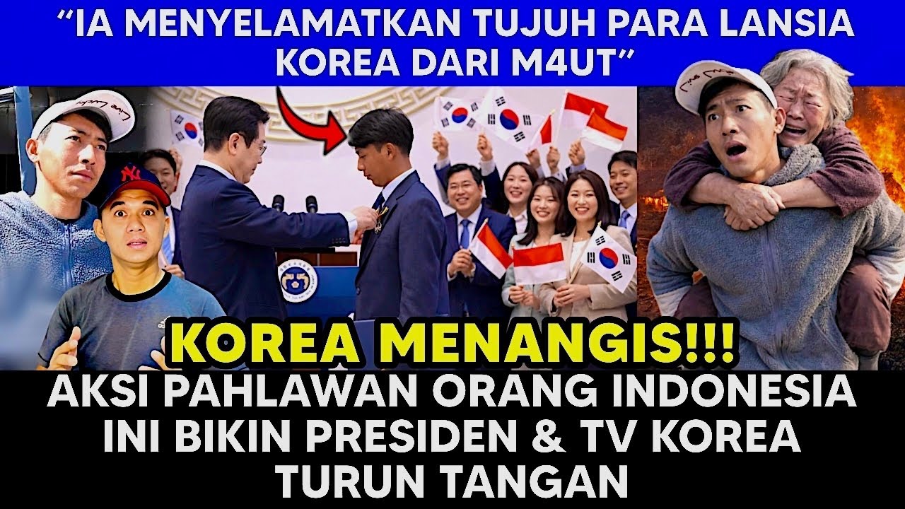 Korea Menangis! Aksi Heroik Seorang Warga Indonesia Buat Presiden & TV Korea Turun Tangan 