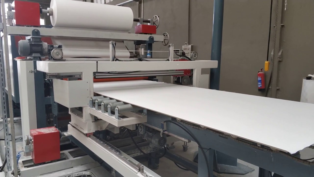 Full Automatic PVC Gypsum Board Laminated Production Line & Flying Saw