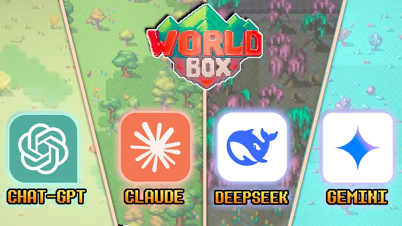 CHATGPT против CLAUDE против DEEPSEEK против GEMINI в WORLDBOX