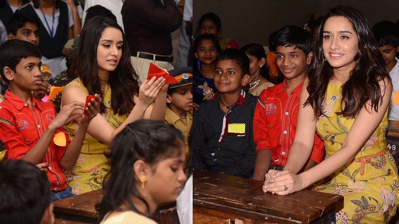 Shraddha Kapoor At Prabhadevi Municipal School To Celebrate Children's Day With Kids