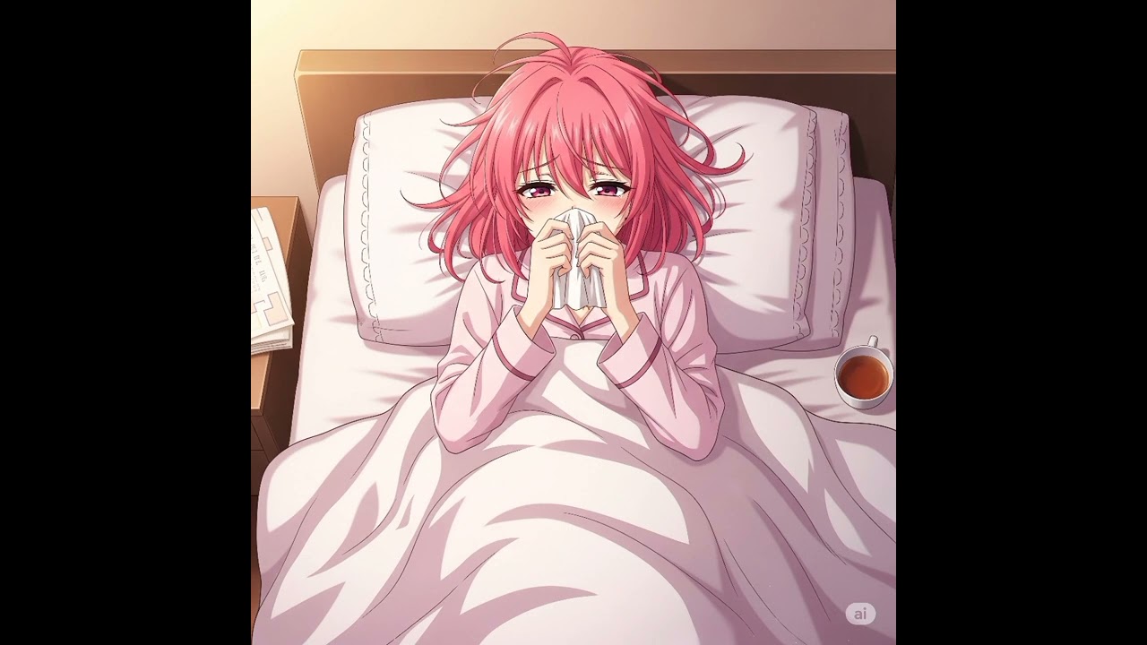 Sick with sneezy cold (nose blowing & coughing)