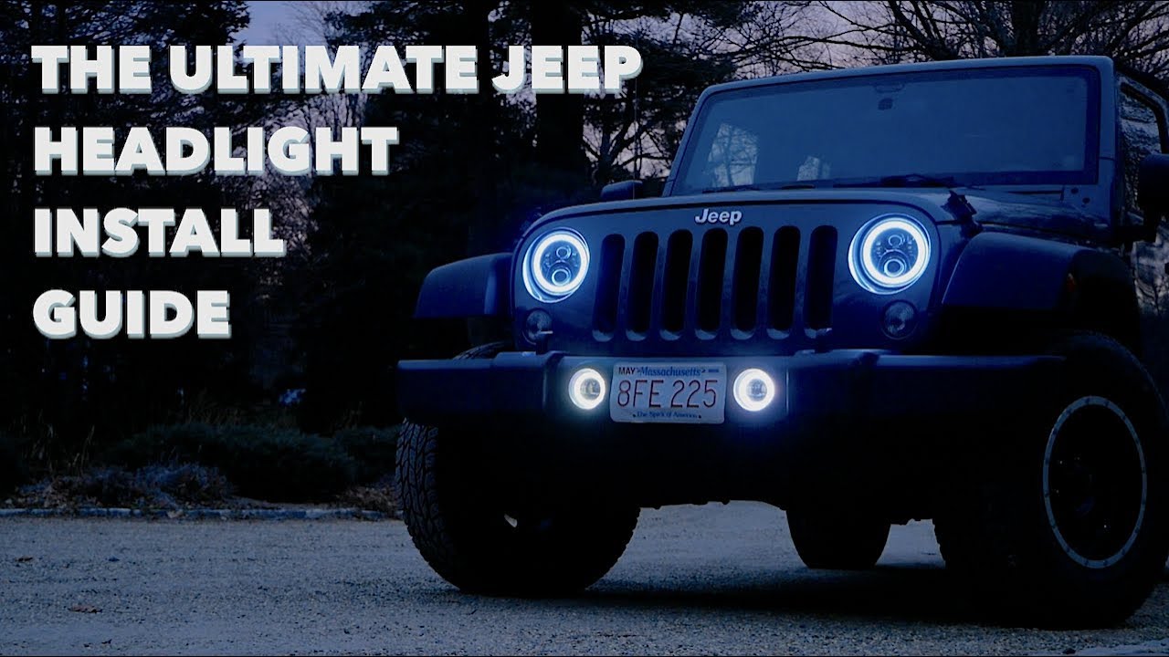 The Ultimate Jeep Headlight & Fog Light Install // Suparee RGB Halo Lights