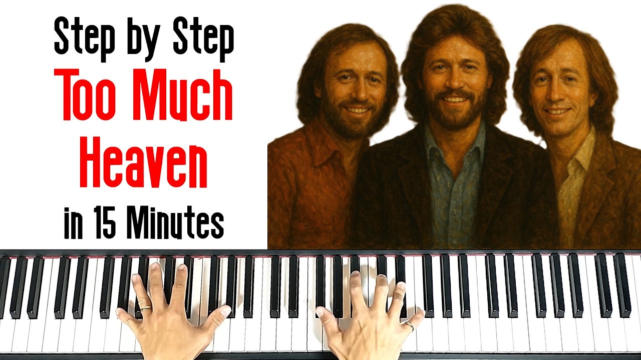 Как играть Too Much Heaven группы The Bee Gees на фортепиано