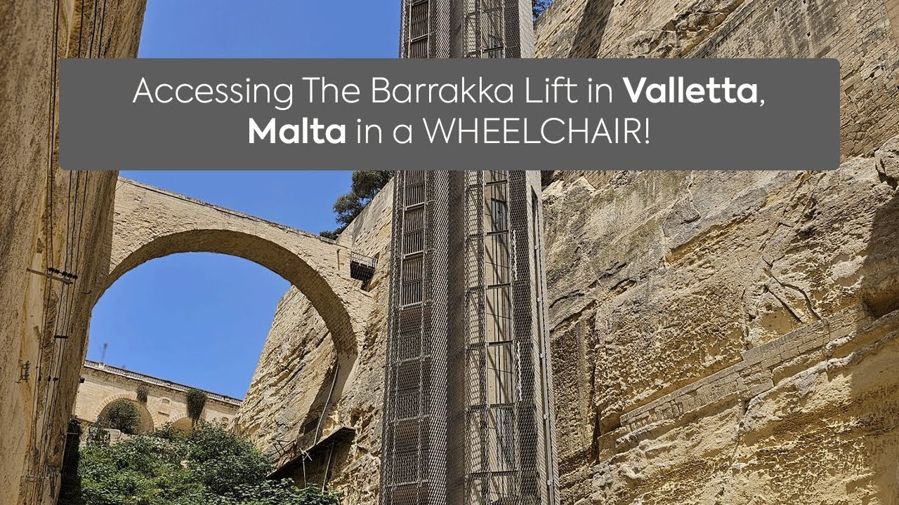 ACCESSING The Barrakka Lift (Valletta) by WHEELCHAIR! 🇲🇹
