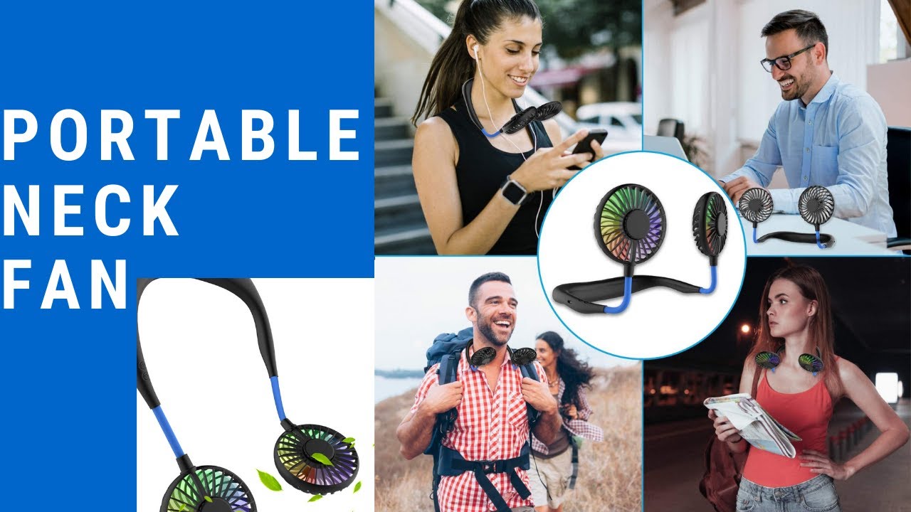 Amazing New gadgets Hands Free Portable Neck Fan - Rechargeable for smart life style