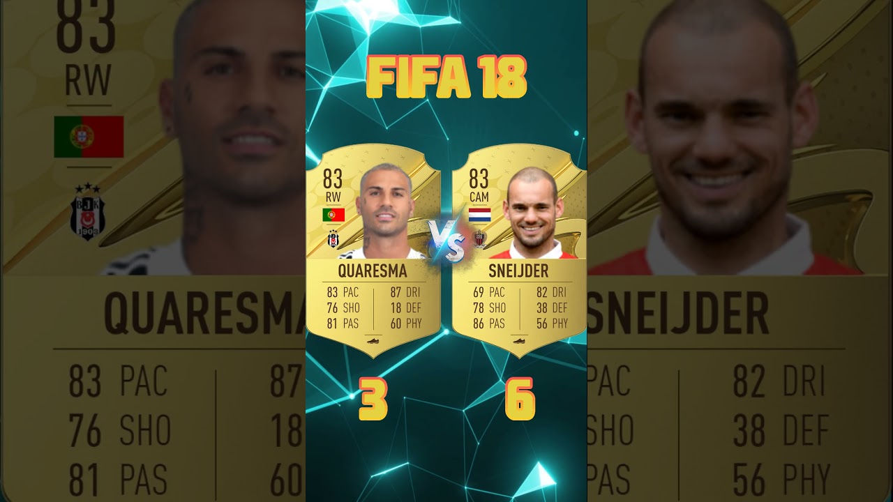 QUARESMA VS SNEIJDER FIFA COMPARISON #quaresma #sneijder #fifa