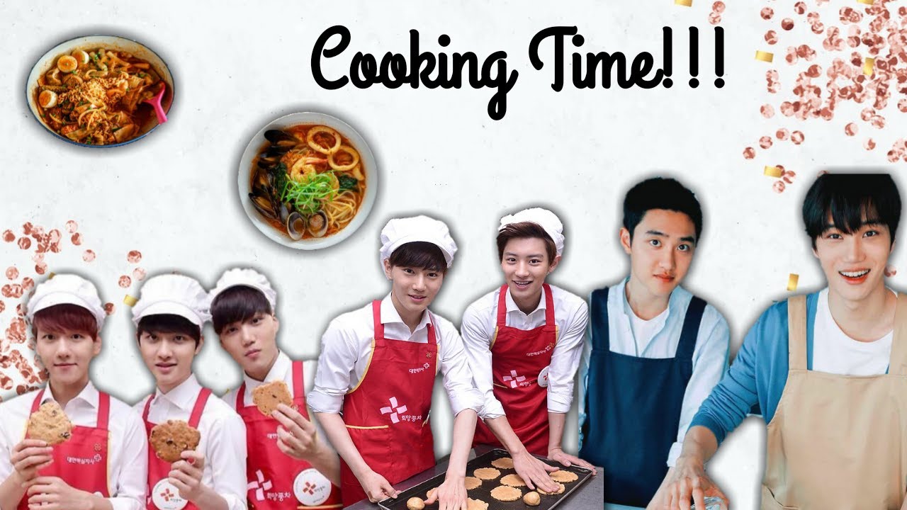 COOKING TIMES WITH EXO MEMBERS 🌈 || EXO FUNNY & CUTE COOKING MOMENTS PART 1