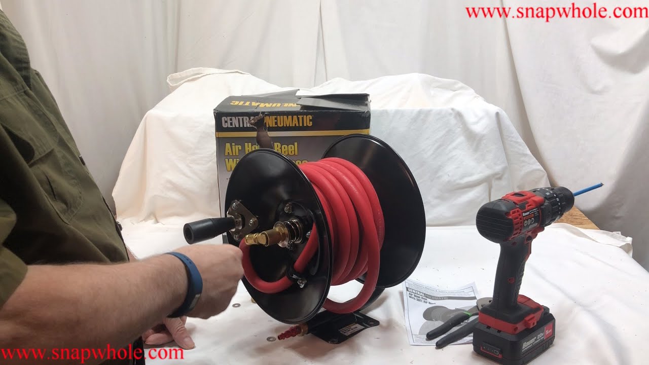 Harbor Freight Central Pneumatic Air Hose Reel with 3/8 in. x 30 ft. Hose
