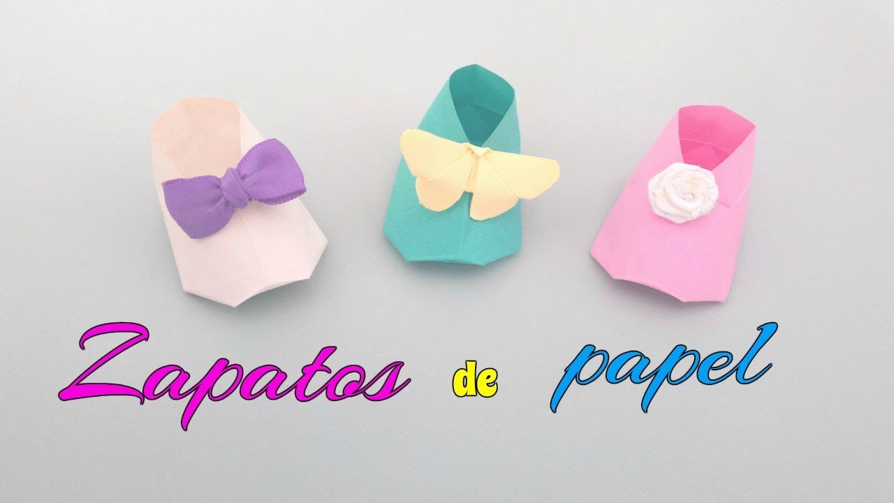 HACER ZAPATOS PAPIROFLEXIA paso a paso/baby shower.
