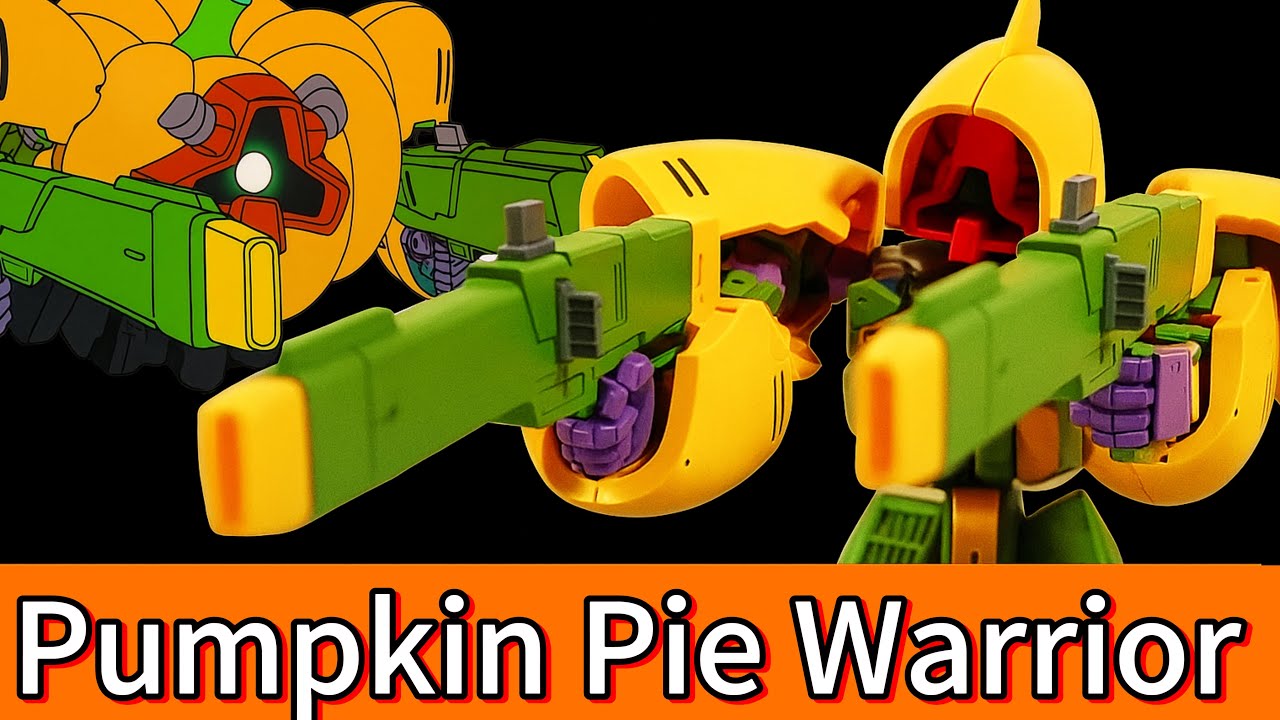 Bootleg Gunpla Pumpkin Pie Warrior (Asshimar from MS Zeta). A Fun Build for Halloween