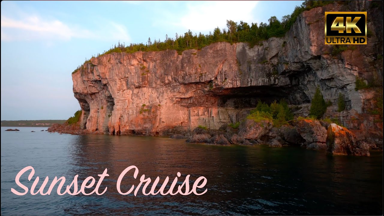 🇨🇦 Tobermory 🌸 Sunset Cruise & Breathtaking Views ☀️ Highlights from Blue Heron Cruise 🌸 4K ULTRA HD