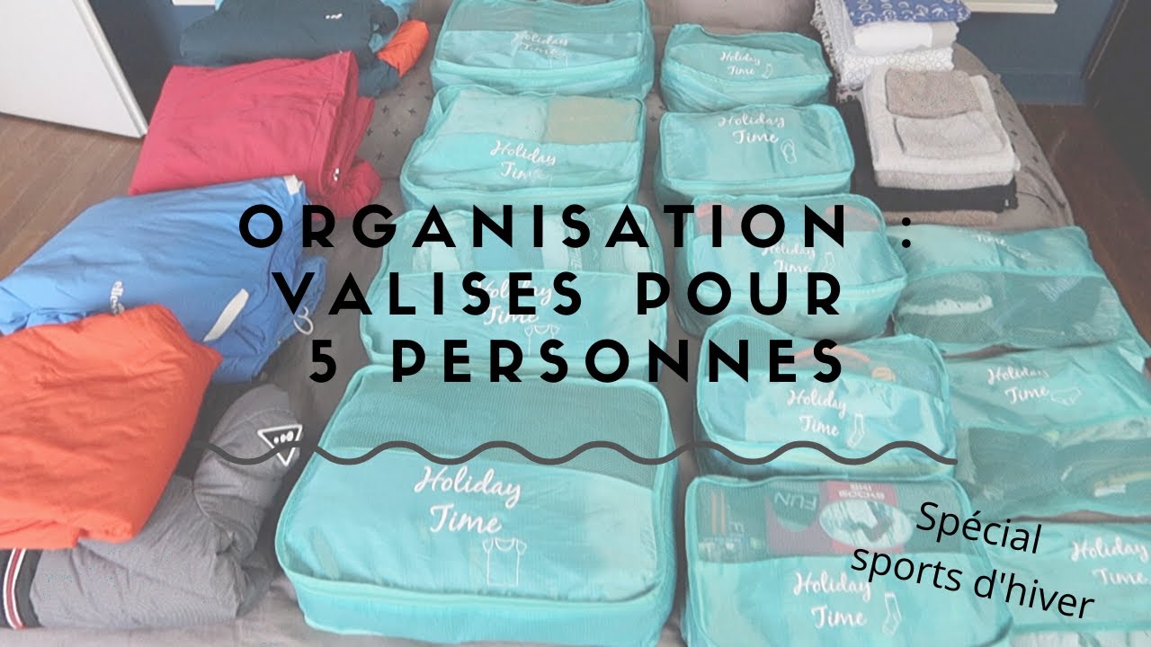 Vlog Organisation: Valises Pour 5 personnes: spécial sports d'hiver
