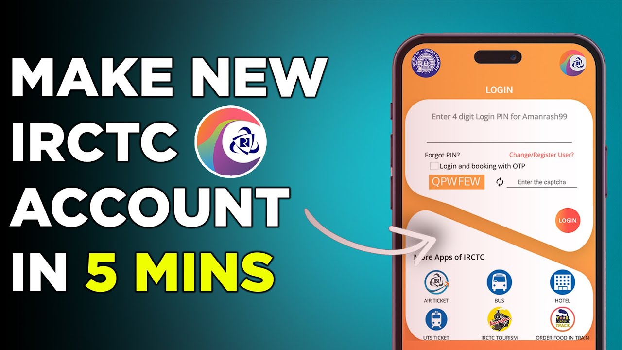 Как создать учетную запись IRCTC всего за 5 минут! 🔥