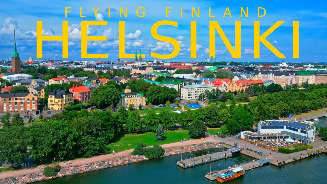 Flying Helsinki Seaside: Merisatama, Eira & Ullanlinna, July 2025, Finland [4K] #slowtv