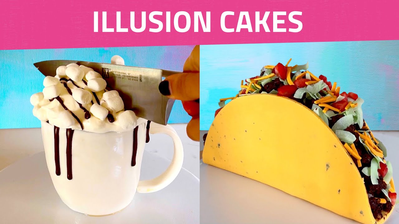 24 Stunning Illusion & Foodie Cake Decorations