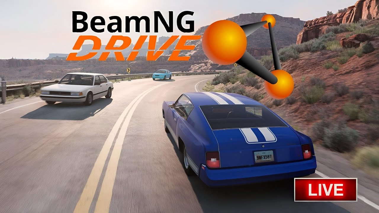 BeamNG.drive Realistic Car Crash Test | Extreme Damage Physics Live