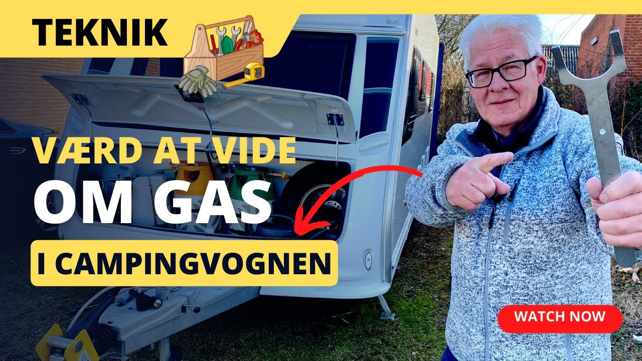 Gas, gasregulator, gasfilter, Crash Sensor, EisEx og gasnøgle.