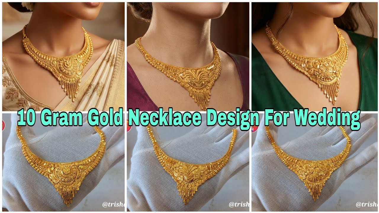 10 Gram Gold Necklace Designs With Price | Elegant and Simple Haar @trishagoldart