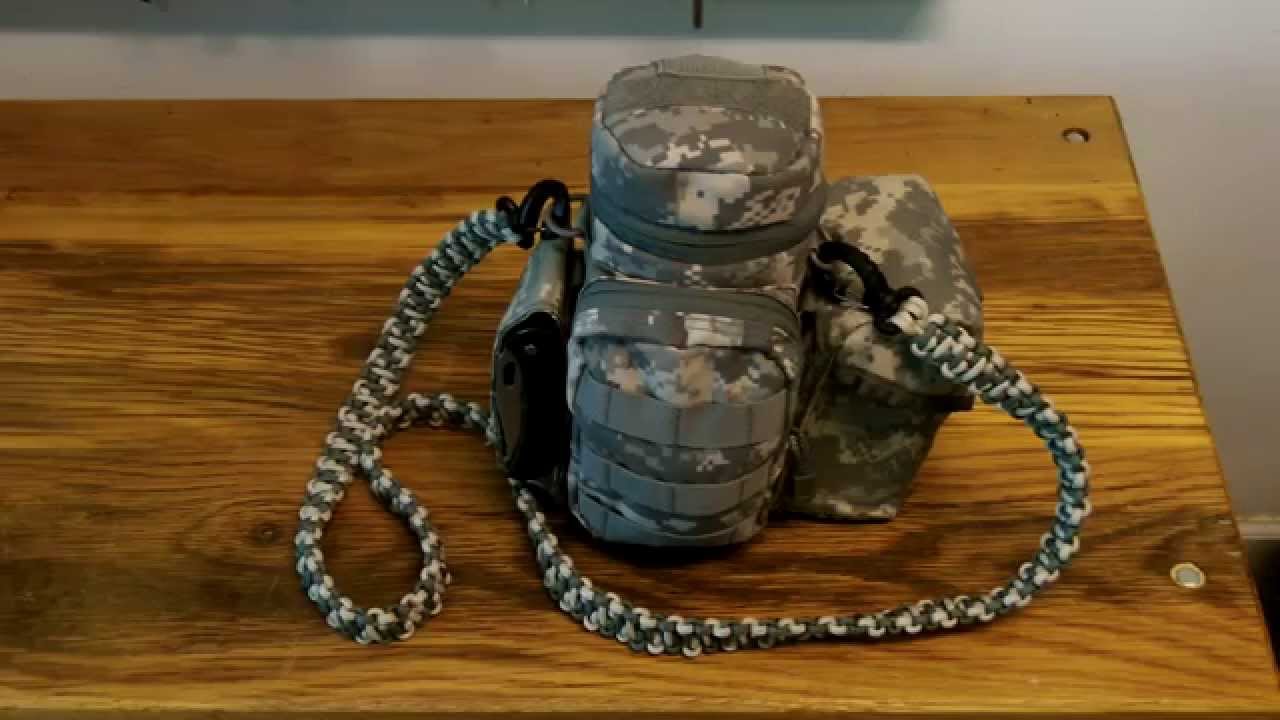 Condor Water Bottle Pouch - Day Hike Survival Camp/Cook Kit.