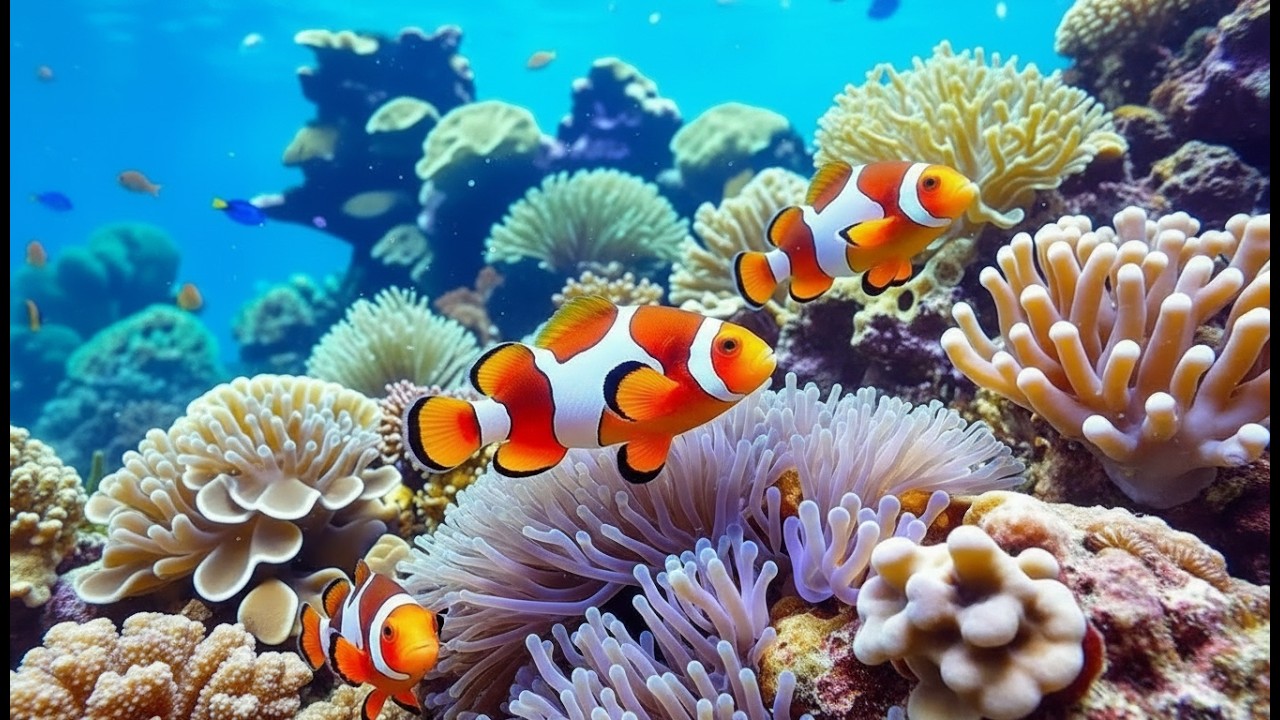 The Best 4K Aquarium - Dive Into The Mesmerizing Underwater Realm, Sea Jellyfish, Coral Reefs .
