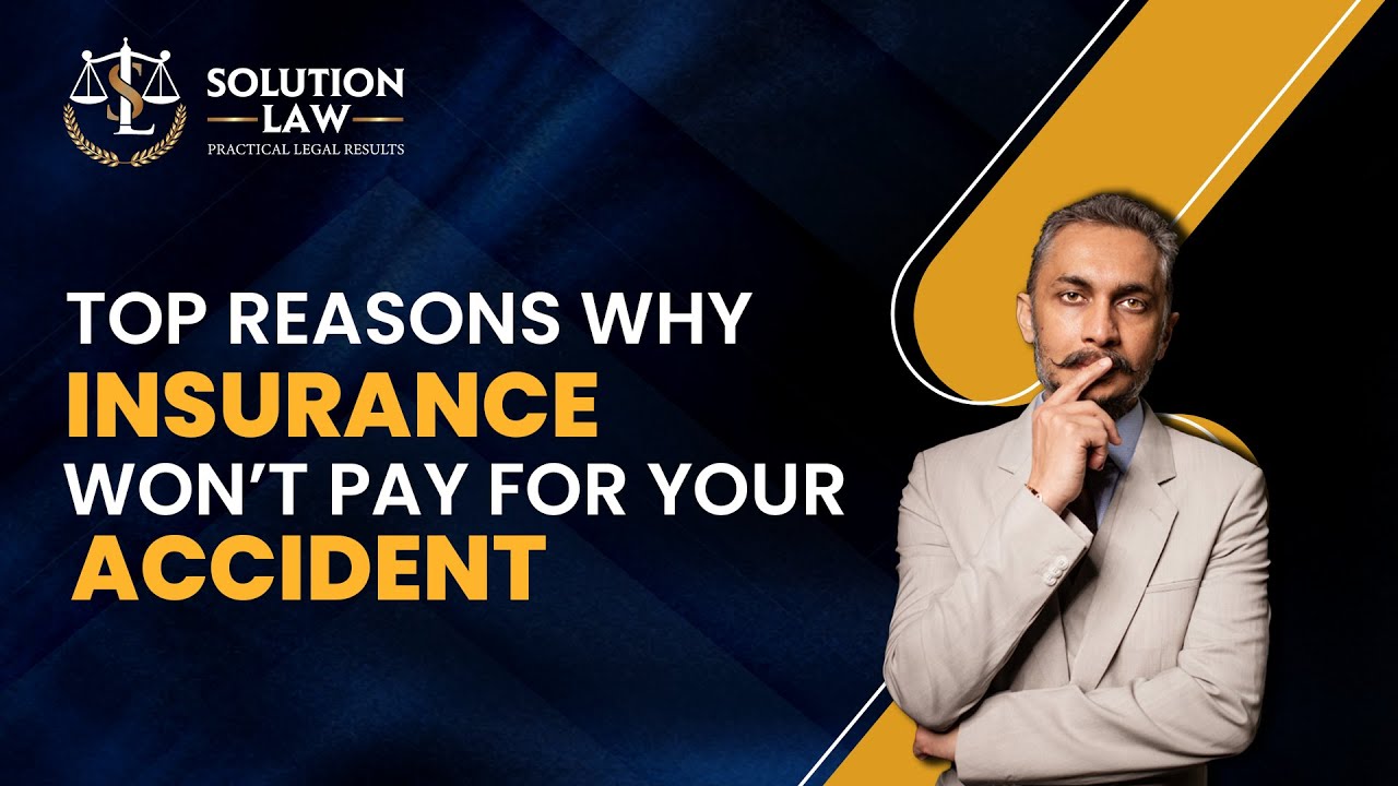Why do Insurance Companies Deny Car Accident Claims? #insuranceclaims #solutionlaw #injuryclaims