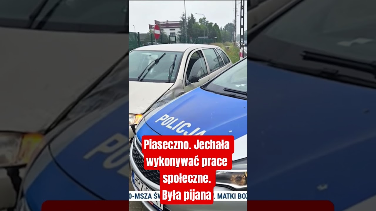 Piaseczno. Jechała wykonywać prace społeczne. Była pijana