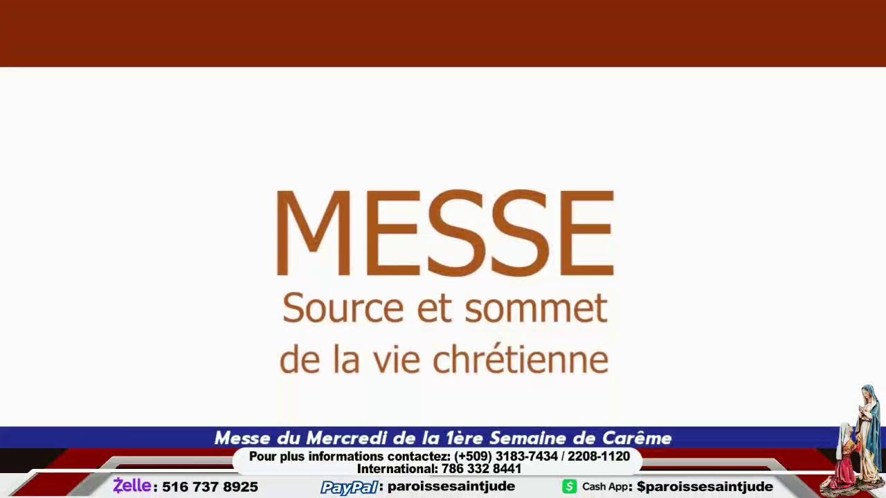 Mercredi de la 1ère Semaine de Carême.