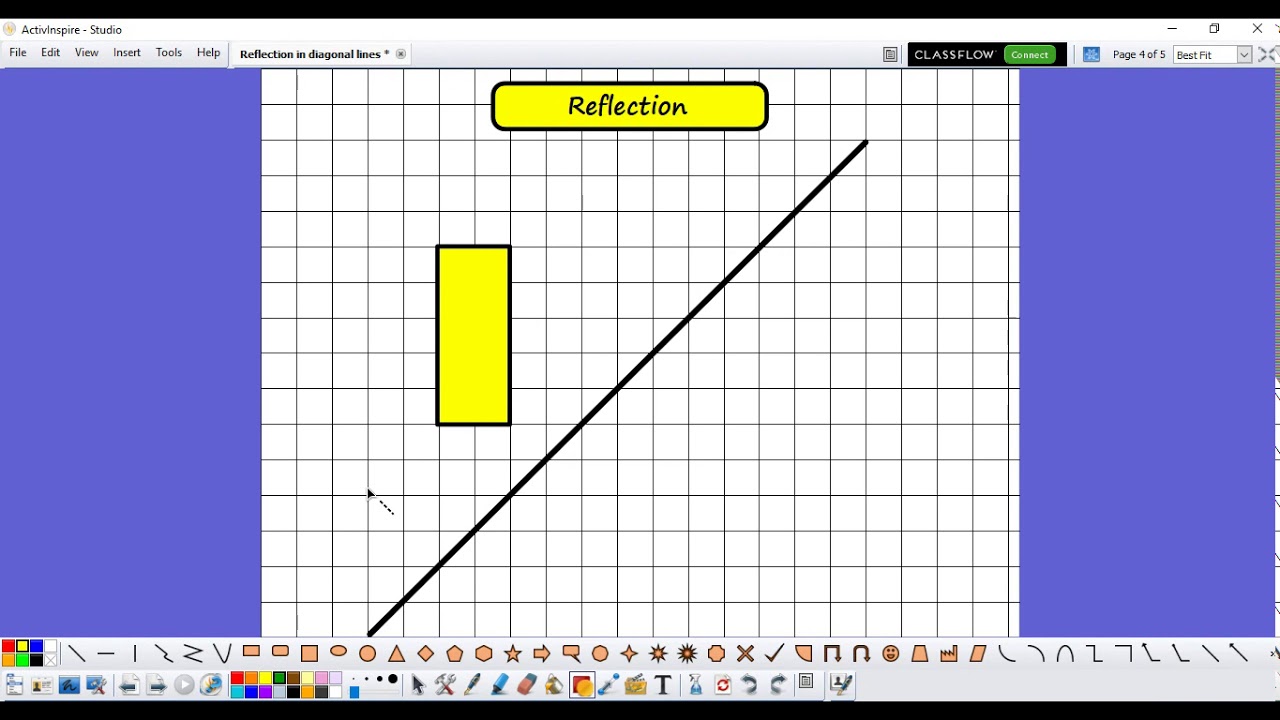 Reflection in diagonal line